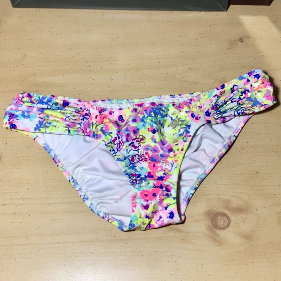 Watercolor Floral Swimsuit Bikini Bottom Sz XS - Picture 1 of 5